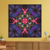 Quadra Angels Fractal Geometry Wrapped Canvas (Insitu (Woonkamer))