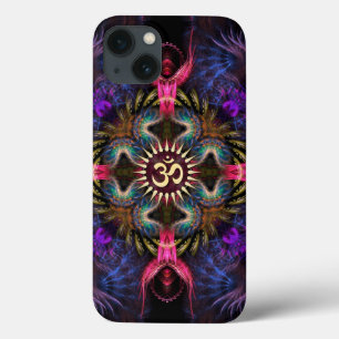 Quadra Engelen Fractale Kunst Aum iPhone 13 Hoesje