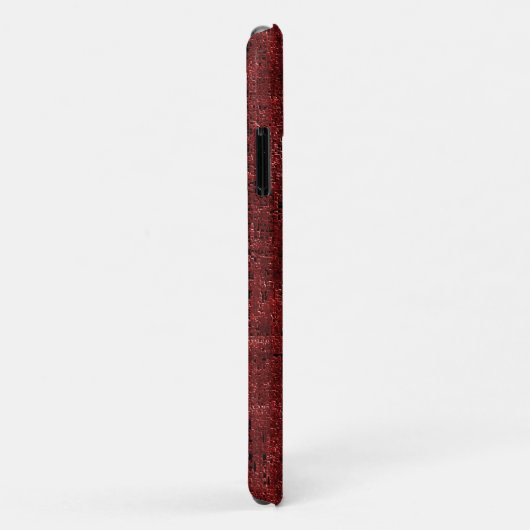 Quadrados pequenos vermel hos sobrepostos empapado Case-Mate iPhone case (Achterkant/rechts)