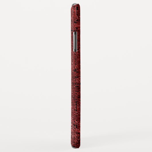 Quadrados pequenos vermel sobreposto encharcados Case-Mate iPhone case (Achterkant/rechts)