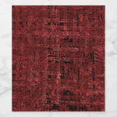 Quadrados pequenos vermel sobrepostos encharcado wijn etiket (Enkel label)