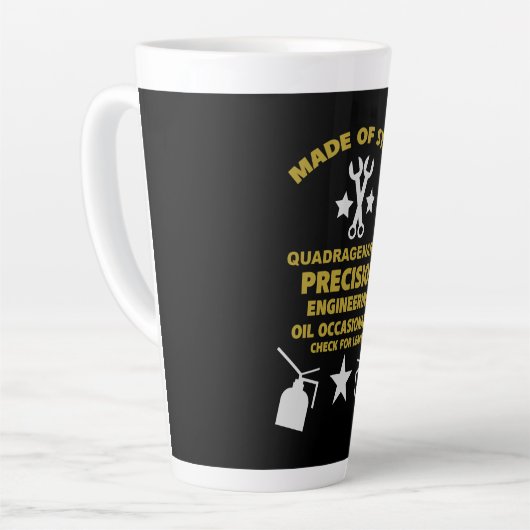 Quadragenarische verjaardag latte mok (Linkerhoek)