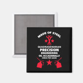 Quadragenarische verjaardag magneet (Voorkant / Achterkant)