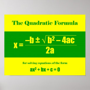 Quadratische formule poster