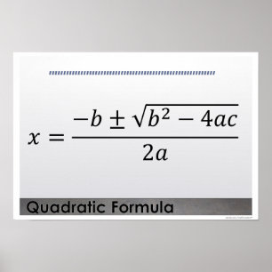 Quadratische Formule Wiskunde Poster