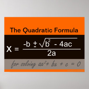 Quadratische Formule Wiskunde Poster