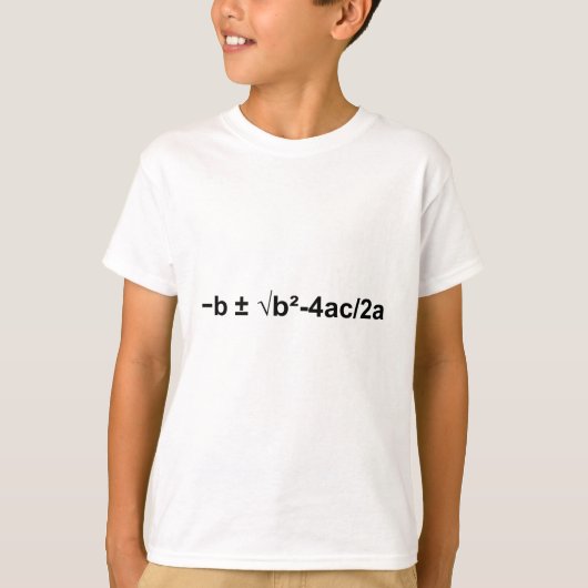 Quadratische formule Wiskunde wiskundige natuurkun T-shirt (Voorkant)