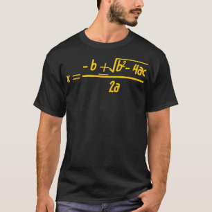 Quadratische Wiskunde met formule T-shirt
