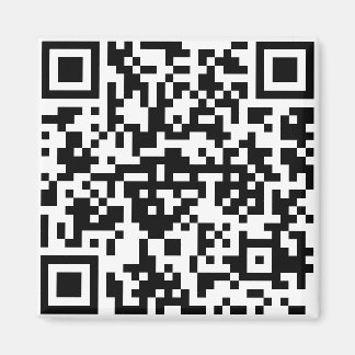 Quadratischer Magnet mit QR-Code Magneet