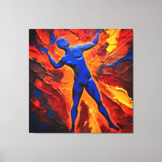 Quadro Abstrato em Canvas O Construtor dos Átomos Afdruk