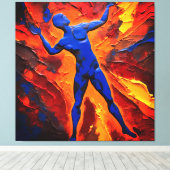 Quadro Abstrato em Canvas O Construtor dos Átomos Afdruk (Insitu (Houten vloer))