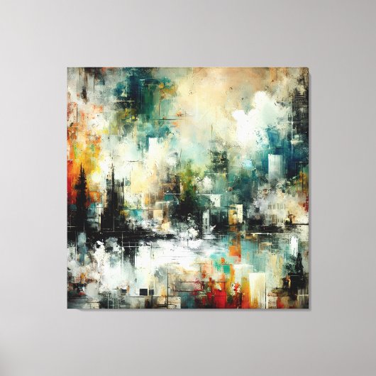 Quadro Abstrato várias cores Canvas Afdruk (Voorkant)