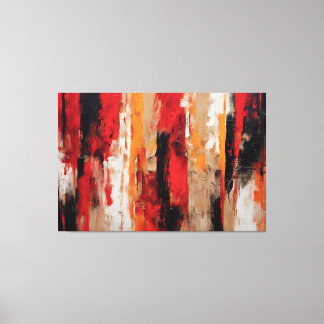 Quadro Abstrato Vermelho, preto etc... em Canvas Afdruk
