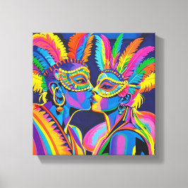 Quadro carnaval para si apaixonar canvas afdruk