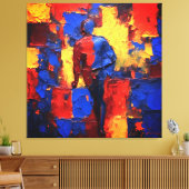 Quadro Decorativo Abstrato Expressionista Canvas 2 Afdruk (Insitu (Woonkamer))