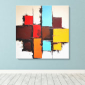 Quadro Decorativo em Canvas Abstração Quadriculada (Insitu (Houten vloer))