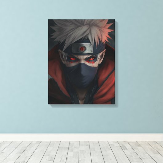 Quadro do Kakashi Hatake  Canvas Afdruk (Insitu (Houten vloer))