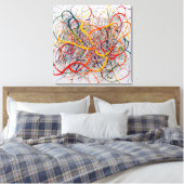 Quadro Pintura Abstrata em Canva Sinfonia Abstrata Canvas Afdruk (Insitu (Slaapkamer))