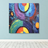 Quadro Pintura Abstrata em Canvas Dança de Cores (Insitu (Houten vloer))
