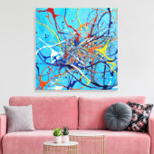 Quadro Pintura Abstrata em Canvas Fluidez Cósmica (Insitu (Woonkamer))