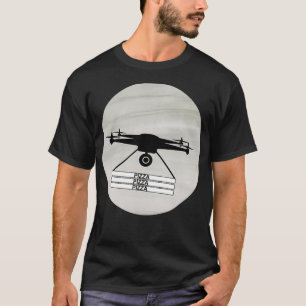 Quadrocopter-drone-piloot pizzamaan met Delivery-d T-shirt