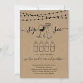 Quadruplets Sip & See Wine & Beer Toast Kaart (Voorkant)