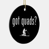 Quads Telemark Skiing Keramisch Ornament (Rechts)