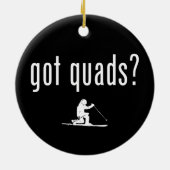 Quads Telemark Skiing Keramisch Ornament (Achterkant)