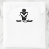 Quads - Tenor Drums - Tom's Ovale Sticker (Tas)