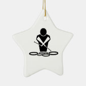 QUADS - TWEE SPOCK-DRUMS KERAMISCH ORNAMENT (Rechts)