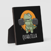 Quadzilla - Funny Gym Workout Cartoon, Squat Fotoplaat (Voorkant)