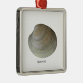 Quahog Clam Metalen Ornament (Rechts)