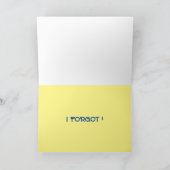 "Qu'ai-je dit ?" sorte de carte de voeux (Intérieur)