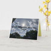 "Qu'ai-je dit ?" sorte de carte de voeux (Fleur jaune)