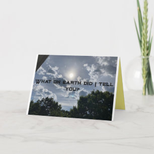 "Qu'ai-je dit ?" sorte de carte de voeux