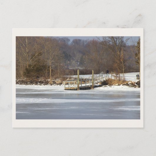 Quai par Carte postale Lac gelé (Devant)