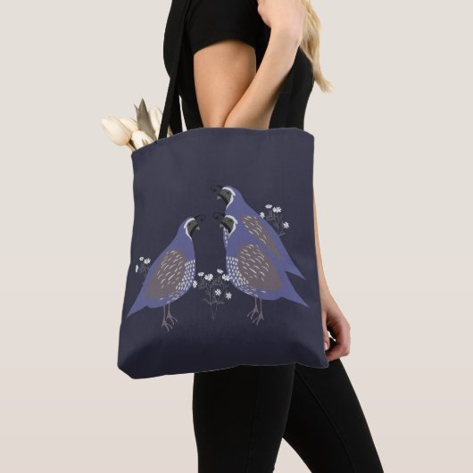 Quail Allover-Canvas tas (Dichtbij)