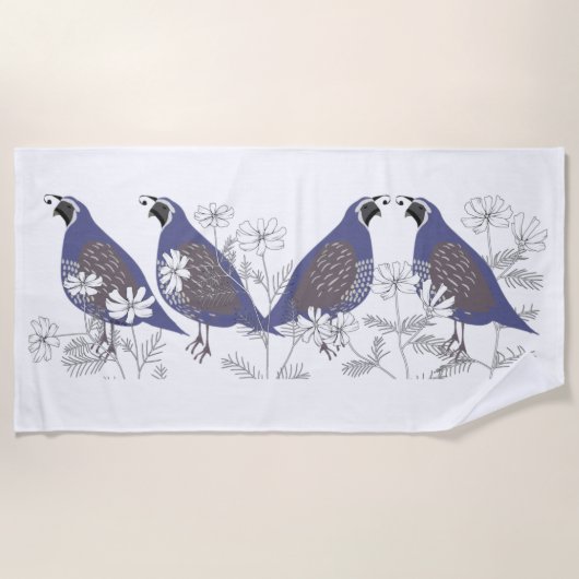 Quail Beach Towel Strandlaken (Voorkant)