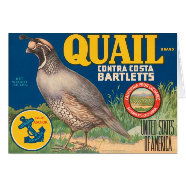 Quail Brand Contra Costa Bartletts (Voorkant Horizontaal)