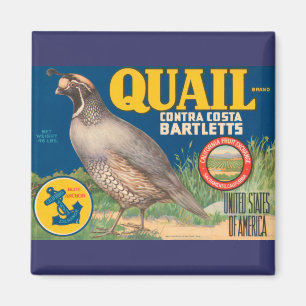 Quail Brand Contra Costa Bartletts Magneet