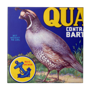 Quail Brand Contra Costa Bartletts Tegeltje