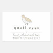 Quail Egg Carton Label Personalize for Farm, Coop (Voorkant)