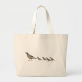 Quail Family Canvas tas (Voorkant)
