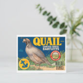 Quail Merk Contra Costa Bartletts  Crate L Briefkaart (Staand voorkant)