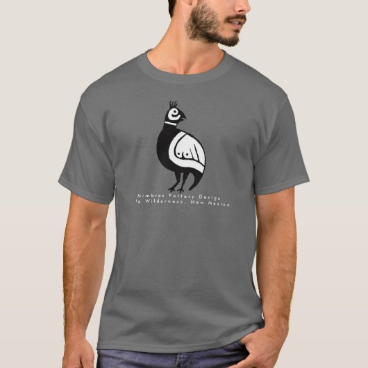 Quail, Mimbres Pottery Design T-shirt (Devant)