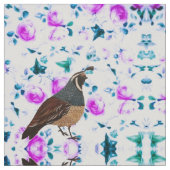 Quail sur tissu de chintz rose (Détail)