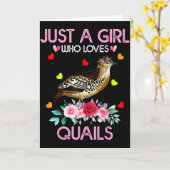 Quail Vogel Liefhebber Cadeau Gewoon Een Meisje Da Kaart (Gele Bloem)