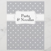 Quaint Gray Polkadot Pattern Recipe Divider (Voorkant)