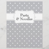 Quaint Gray Polkadot Pattern Recipe Divider (Achterkant)