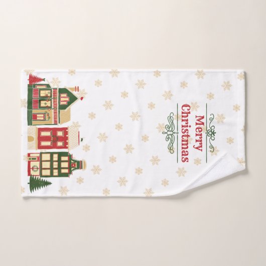 Quaint-kerstdorp Handdoek (Handdoek)